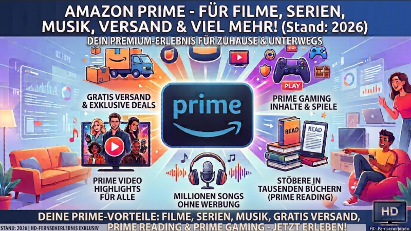 Amazon Prime 2026: Streaming, Musik & Vorteile im kompletten Überblick